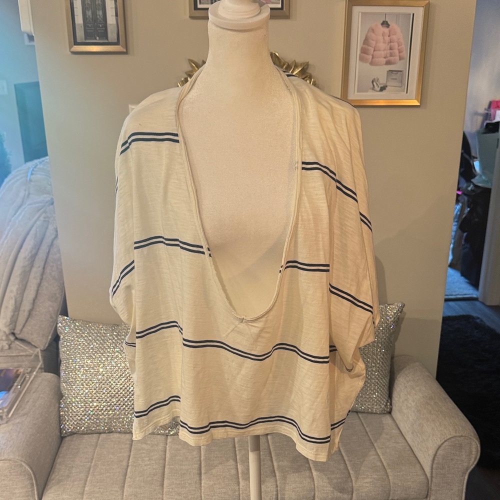 Striped Cream T shirt